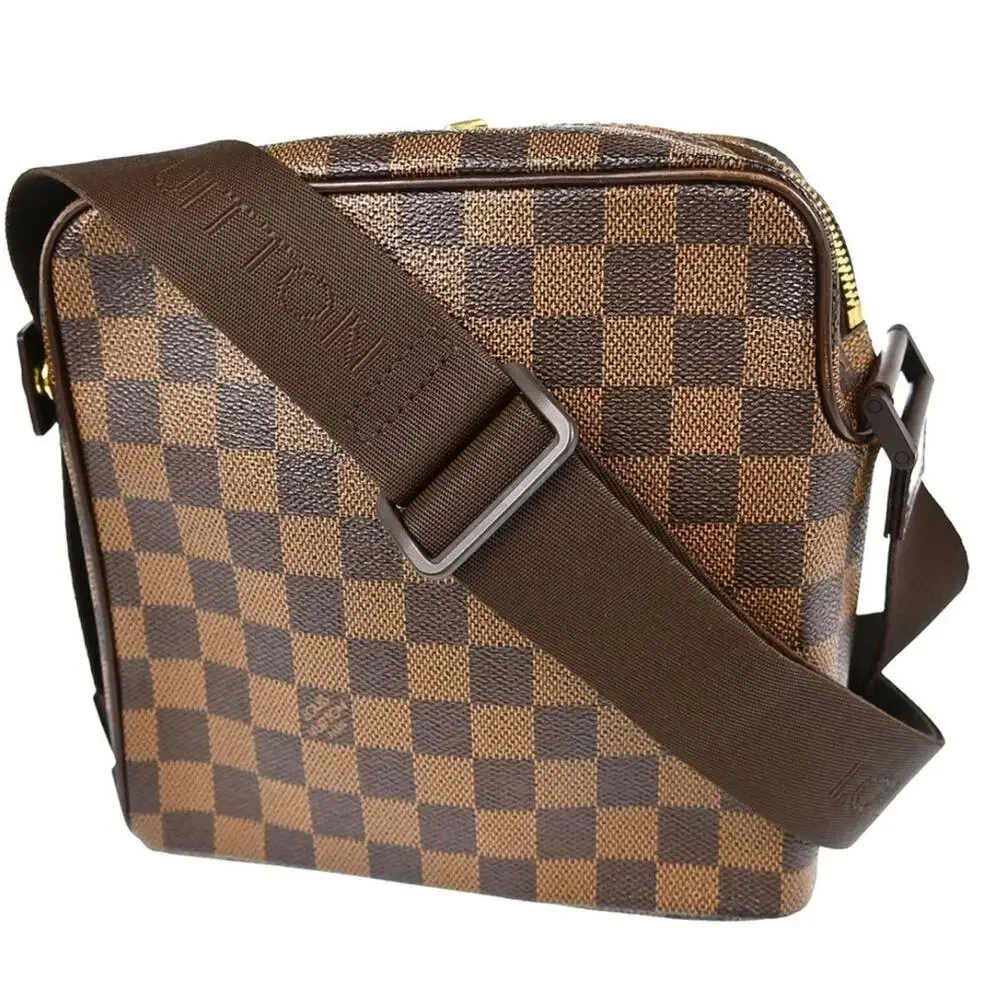 Authentic Louis Vuitton Damier Olaf PM Shoulder Bag MI1024